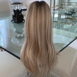 Madison Kassidy Rooted Blonde Human Hair Topper